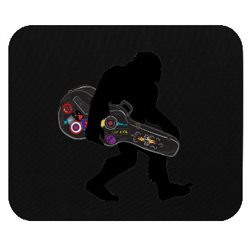 Discover Bigfoot Playing Guitar Mouse Pads
