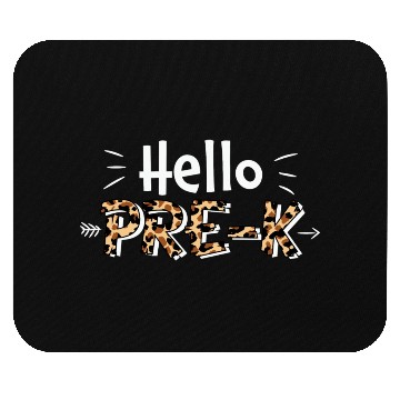 Discover Hello Pre K Back To School Leopard Print Matching Mouse Pads