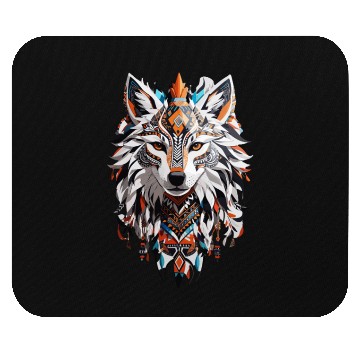 Discover Tribal Wolf Mouse Pads