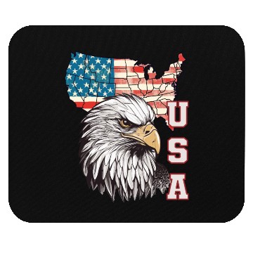 Discover gift idea bald eagle american flag Mouse Pads