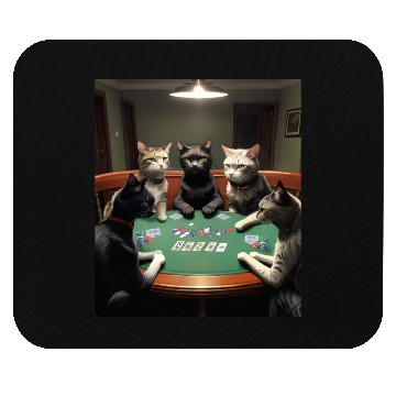 Discover Cats Playing Poker Mouse Pads