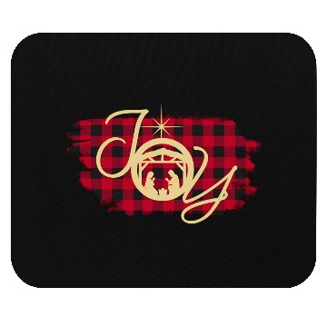 Discover Joy In A Ger Nativity Jesus Birth Buffalo Plaid Mouse Pads