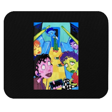 Discover Weird cool train design colored Mouse Pads
