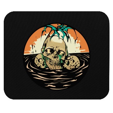Discover zombie skull beach Mouse Pads