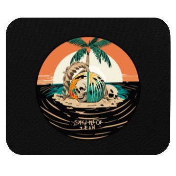 Discover skull summer Mouse Pads