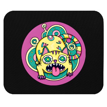 Discover Psychedelic Trippy Cat Mouse Pads