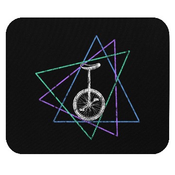 Discover Geometric Unicycle Art Mouse Pads
