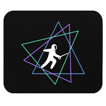 Discover Geometric Fencing Duel Mouse Pads