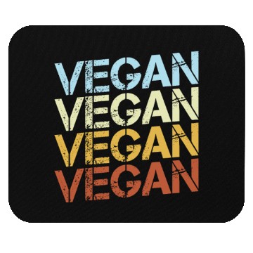 Discover Retro Vegan Typography Mouse Pads
