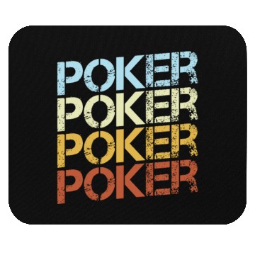 Discover Retro Poker Typography Mouse Pads