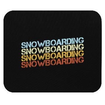 Discover Retro Snowboarding Typography Mouse Pads