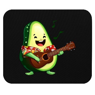 Discover Tropical avocado with guitar Mouse Pads