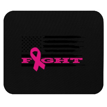 Discover Fight Cancer Us Flag Mouse Pads