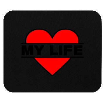 Discover Heart I love my life Mouse Pads