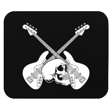 Discover Bass Guitar Bassist Skull Mouse Pads