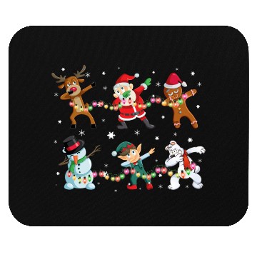 Discover Funny Dabbing Santa And Friends Mouse Pads Christmas
