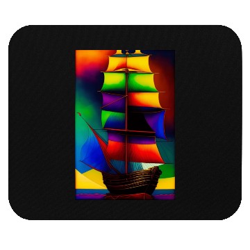 Discover Colorfull Ship Painting Mouse Pads