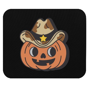Discover Cowboy Pumpkin Mouse Pads