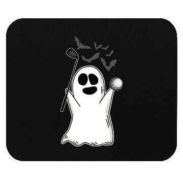 Discover Ghost Playing Golf Lazy DIY Halloween Costume Funn Mouse Pads