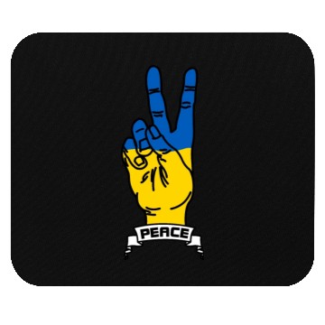 Discover Peace for Ukraine text Mouse Pads