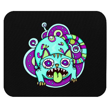 Discover Psychedelic Trippy Cat Mouse Pads