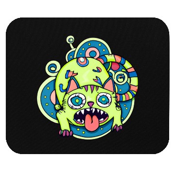 Discover Psychedelic Trippy Cat Mouse Pads
