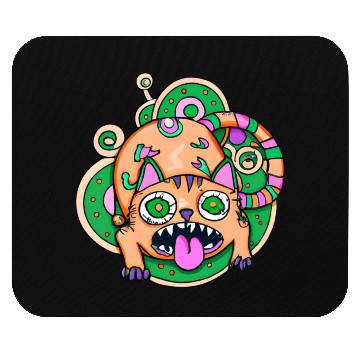 Discover Psychedelic Trippy Cat Mouse Pads