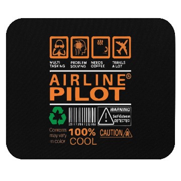 Discover Airline Pilot Label Mouse Pads