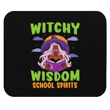 Discover Witchy Wisdom School Spirits Teacher Halloween Mouse Pads