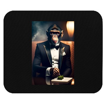 Discover Ape in suit with Cigar Mouse Pads