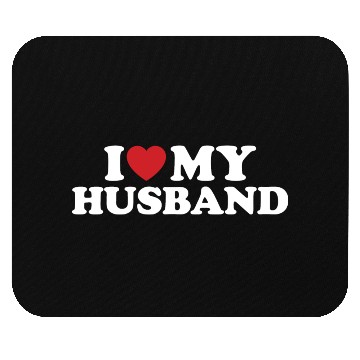 Discover I LOVE MY HUSBAND I Heart Groovy Retro Mouse Pads