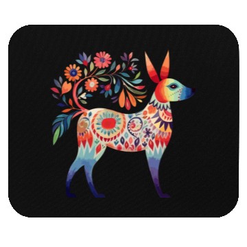 Discover Mexican dog folk art Mouse Pads