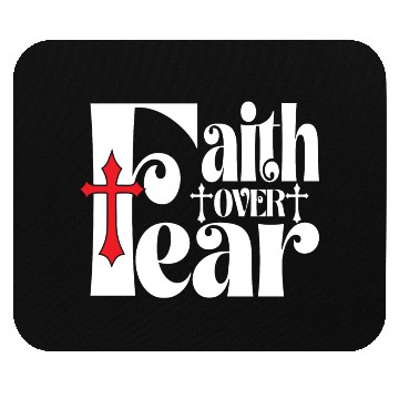 Discover Faith Over Fear Love Jesus Christian Christmas Mouse Pads