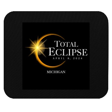 Discover Michigan Eclipse 2024 Souvenir April 8 Memento Mouse Pads