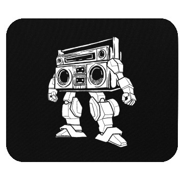 Discover Ghetto Blaster Robot Mouse Pads