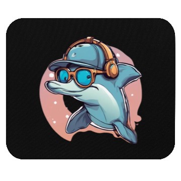 Discover funny dolphin Mouse Pads