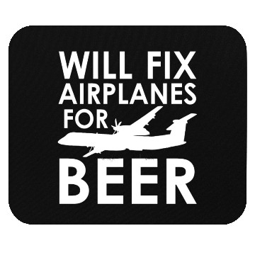 Discover Airplane fix for beer Mouse Pads