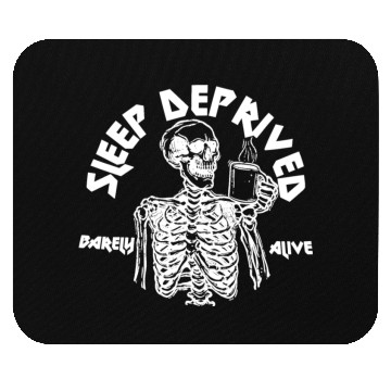 Discover Funny Skeleton Drinking Coffee Mouse Pads