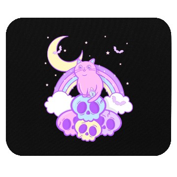 Discover Pastel Goth Cat Skull Lover Cute Gothic Yami Mouse Pads