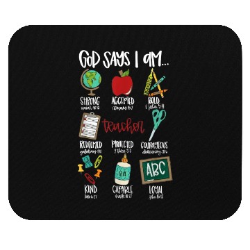Discover God Says I Am Teacher Mouse Pads