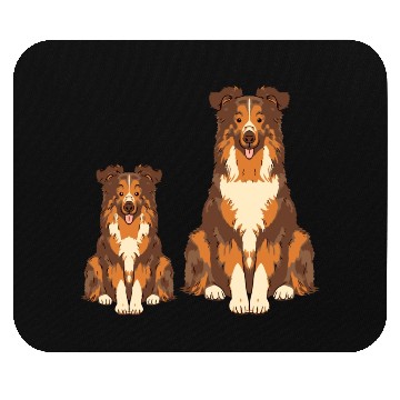 Discover Collie Dog Lover Parent Dad Mom and Son Daughter Mouse Pads