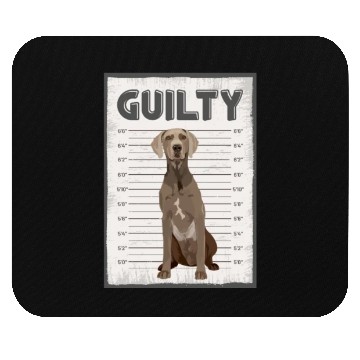Discover Guilty Weimaraner Mug Shot Mouse Pads
