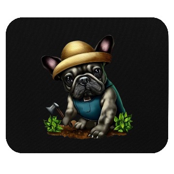 Discover French Bulldog The Gardener Mouse Pads