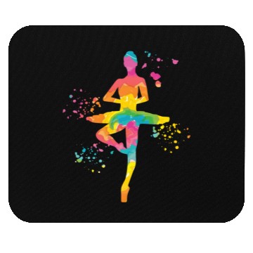 Discover Ballet Dancer Colorsplash Ballerina Mouse Pads