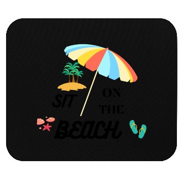 Discover Assis sur la Plage : 'Sit on the Beach' Mouse Pads