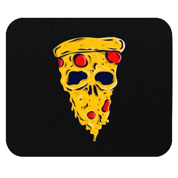 Discover pizza skull Mouse Pads