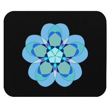 Discover Geometric Blue Snowflake Mouse Pads