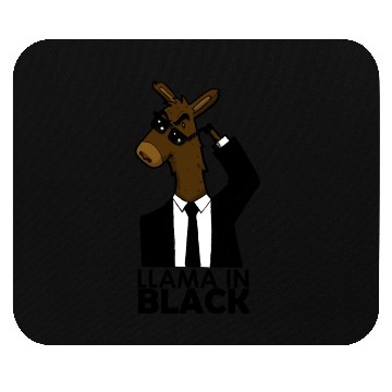 Discover Llama In Black Mouse Pads