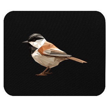 Discover Chickadee Bird Low Poly Mouse Pads