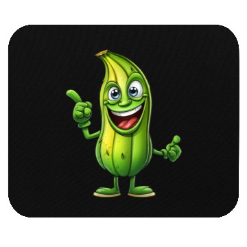 Discover Green Alien Pickle Dude: Cosmic Crunch Mouse Pads